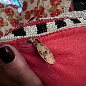 Three (3) Mackenzie Childs beaded pillows.